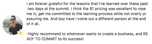 Screen Shot 2020-02-26 at 16.51.53 Credential where he is gratefull for all the lessons. Highly recommend it to whomever wants to create a business.