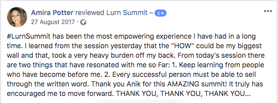 Screen Shot 2020-02-28 at 15.51.41 Credential from Amira where she highlights that it's been the most empowering experience.